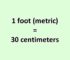 Convert Foot (metric) to Centimeter