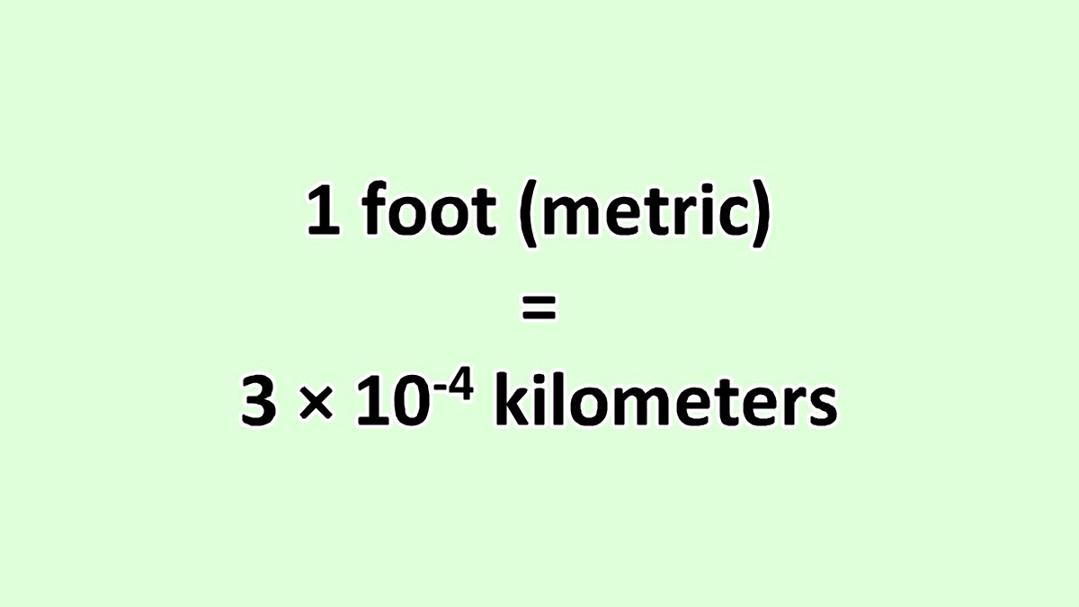 Convert Foot metric To Kilometer ExcelNotes