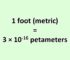 Convert Foot (metric) to Petameter