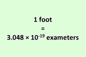 Convert Foot to Exameter