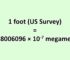 Convert Foot (US) to Megameter