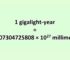Convert Gigalight-year to Millimeter