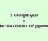 Convert Kilolight-year to Gigameter