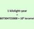 Convert Kilolight-year to Terameter