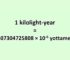 Convert Kilolight-year to Yottameter