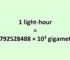 Convert Light-hour to Gigameter