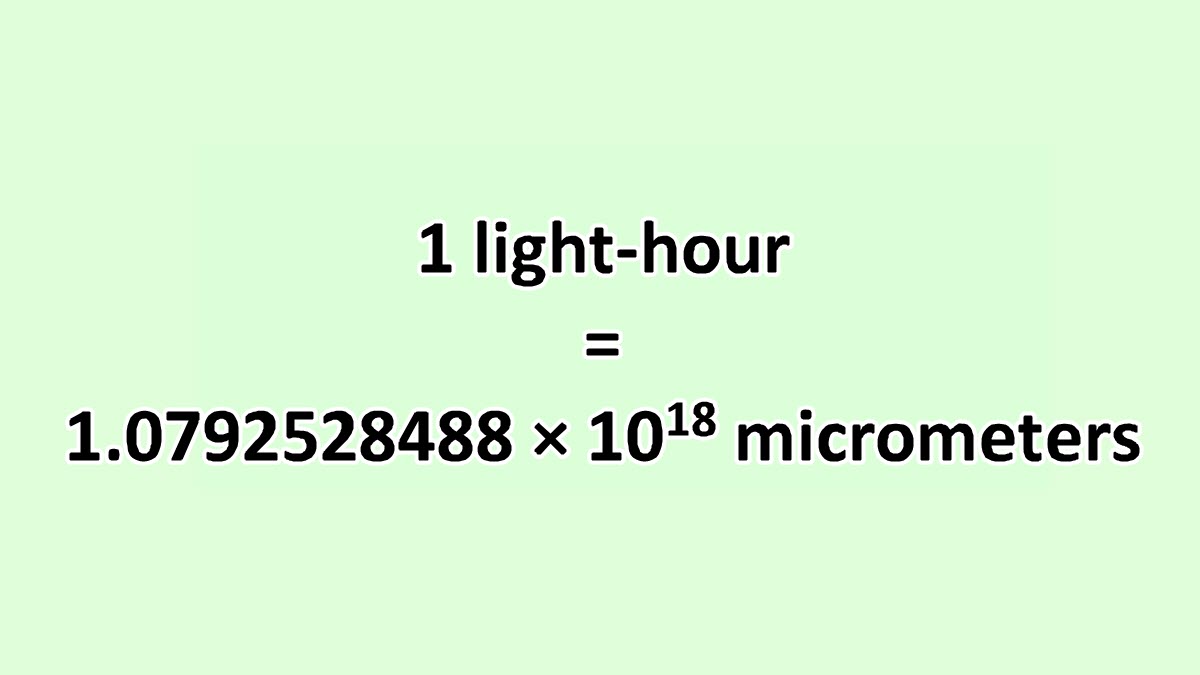 Convert Lighthour to Micrometer ExcelNotes