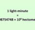 Convert Light-minute to Hectometer
