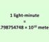 Convert Light-minute to Meter