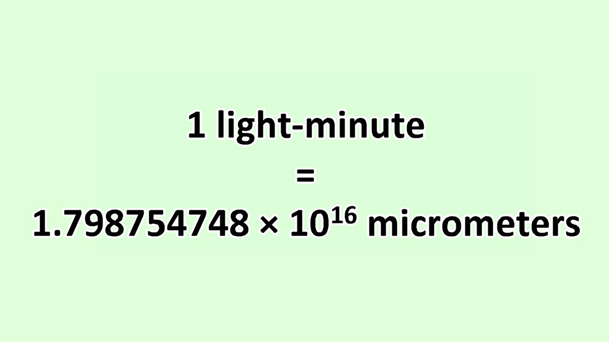 Convert Lightminute to Micrometer ExcelNotes