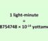 Convert Light-minute to Yottameter