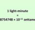 Convert Light-minute to Zettameter
