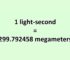 Convert Light-second to Megameter