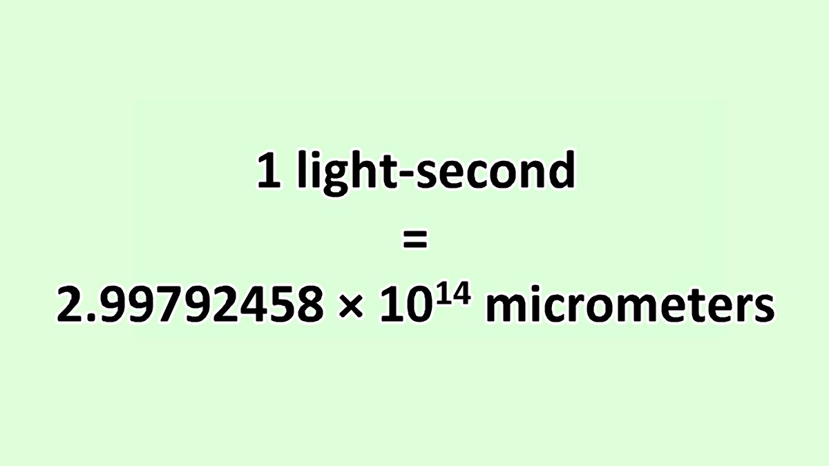Convert Lightsecond to Micrometer ExcelNotes