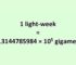 Convert Light-week to Gigameter