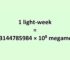 Convert Light-week to Megameter