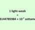 Convert Light-week to Zettameter