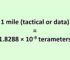 Convert Mile (tactical or data) to Terameter