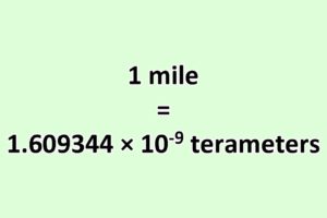 Convert Mile to Terameter