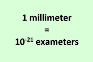 Convert Millimeter to Exameter