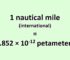 Convert Nautical Mile (international) to Petameter