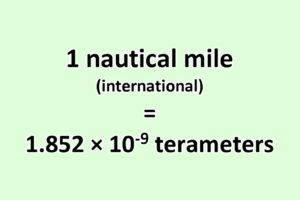 Convert Nautical Mile (international) to Terameter