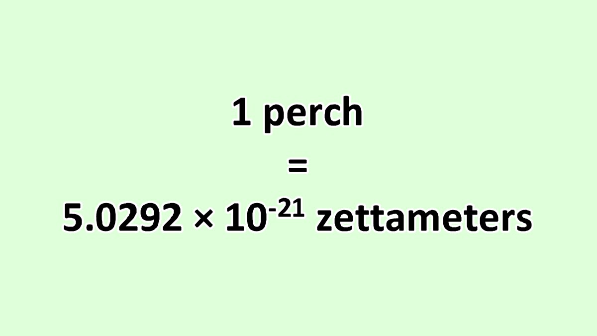 Convert Perch to Zettameter - ExcelNotes