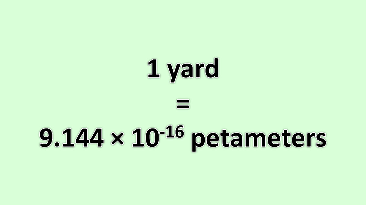 Convert Yard to Petameter - ExcelNotes