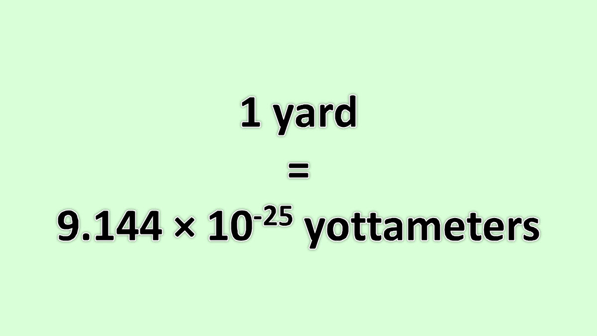 Convert Yard to Yottameter - ExcelNotes