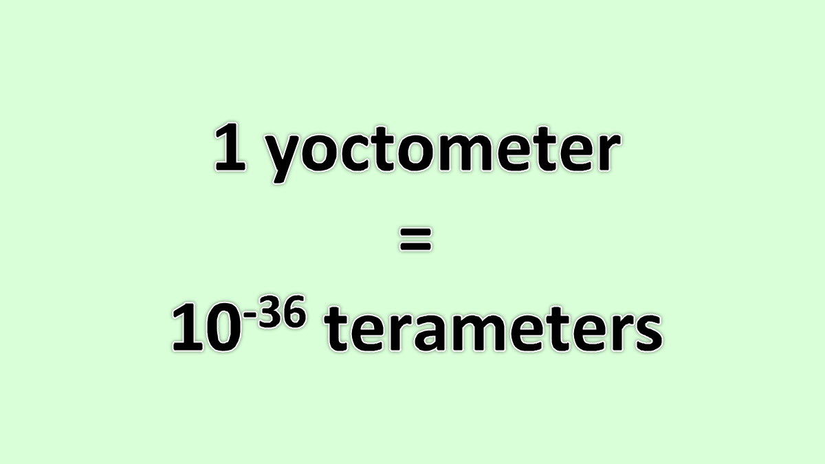 Convert Yoctometer to Terameter - ExcelNotes