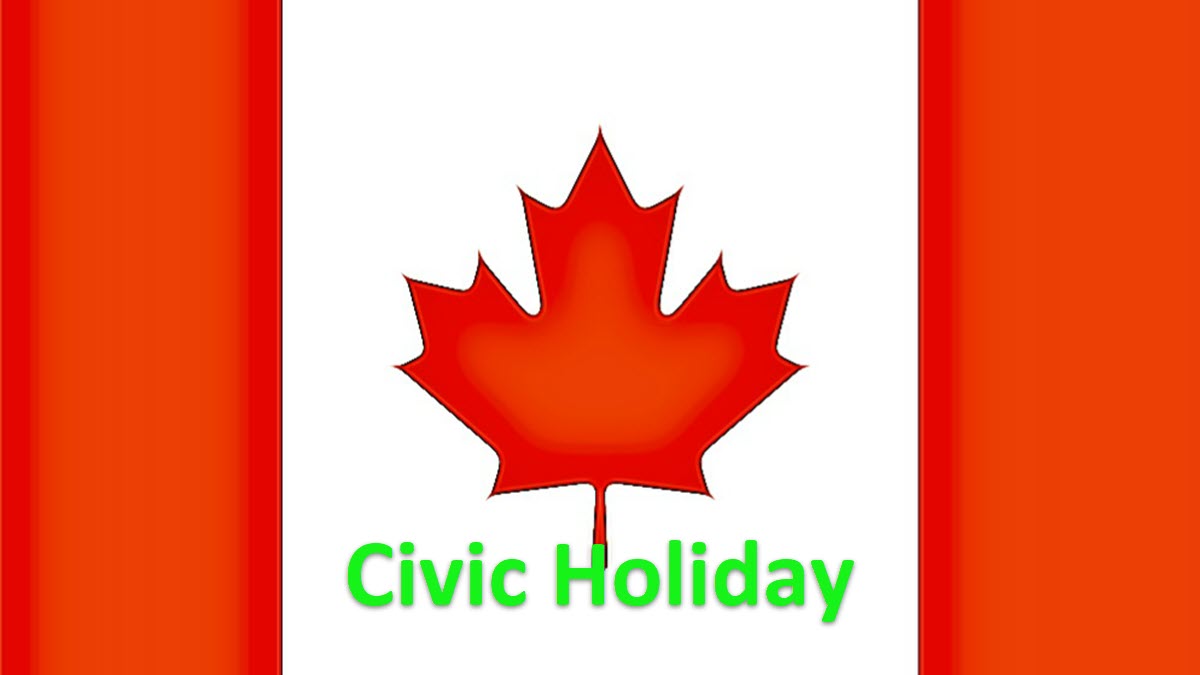Civic Holiday Excelnotes