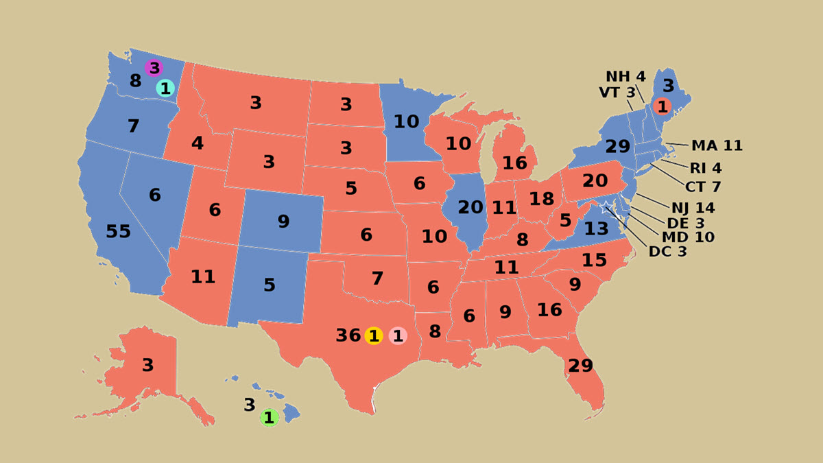 2016 Us Federal Elections Electoral Votes Excelnotes 3554