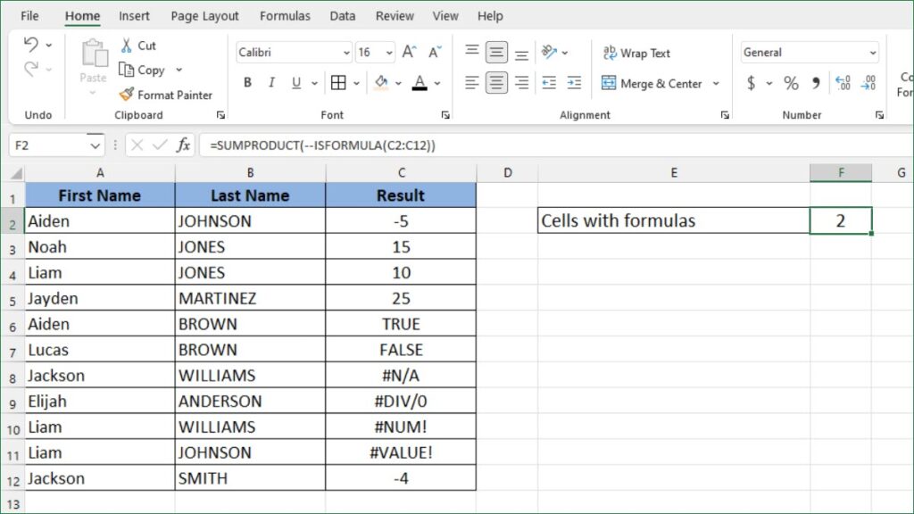 How To Count Cells Not Including Hidden Cells