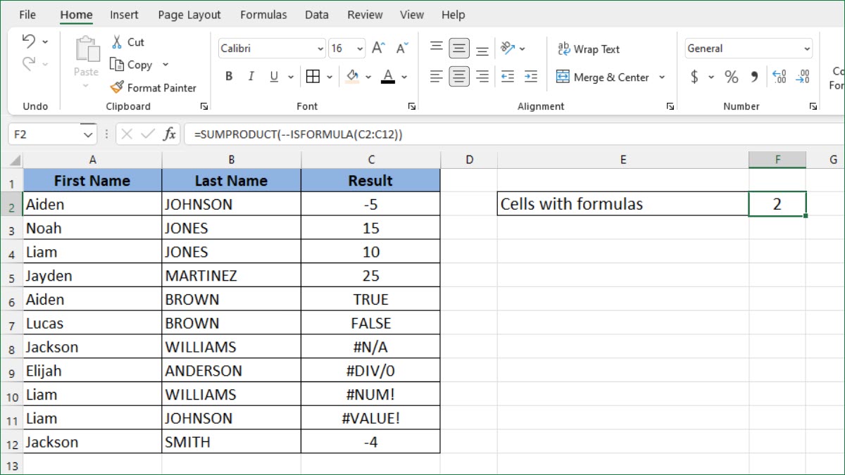 How To Count Cells That Are Formulas ExcelNotes