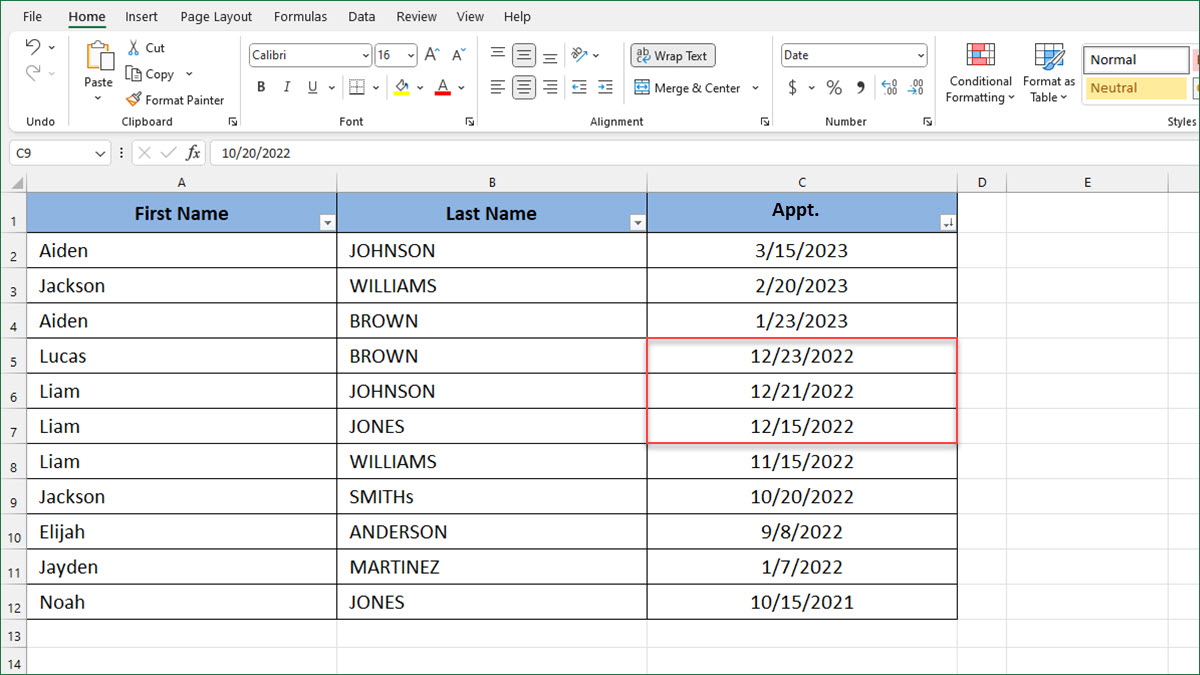 How to Count Cells in the Next Month - ExcelNotes